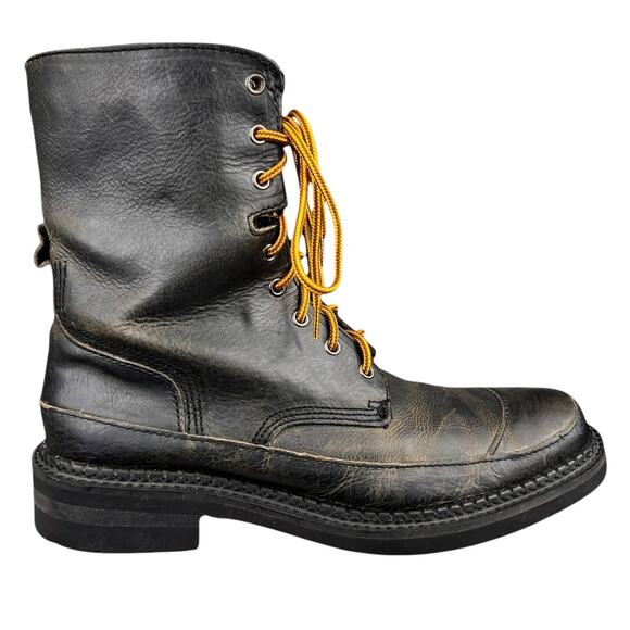 Bed Stu Men’s Gotti Black Brown Distressed Leather Moto Boot Size US 11 - Picture 1 of 10